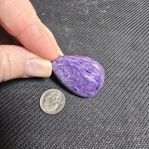 Purple Teardrop Gemstone